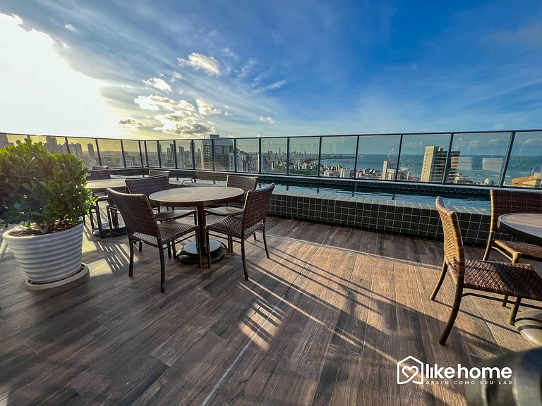 Flat em Tambaú c/ piscina vista cidade - LikeHome