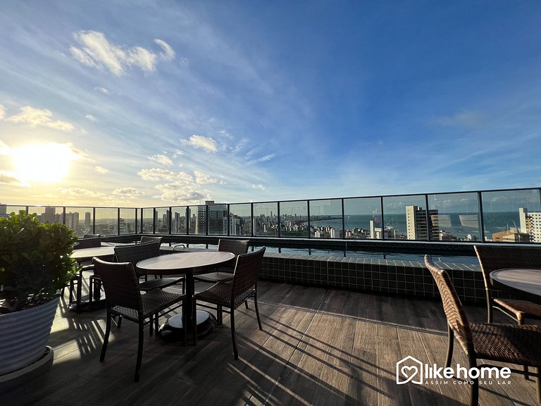 Flat em Tambaú c/ piscina vista cidade - LikeHome