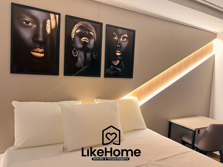 Elegante Flat p/ 3 pessoas emTambaú - LikeHome