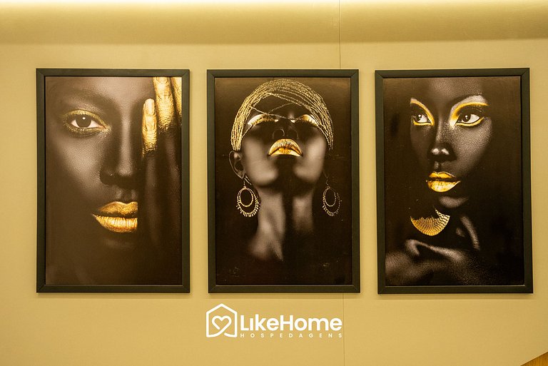 Elegante Flat p/ 3 pessoas emTambaú - LikeHome