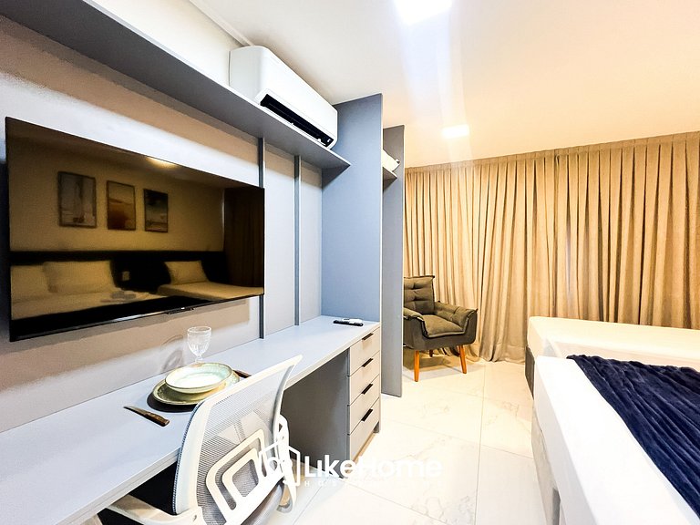 Flat em Tambaú praia c/ varanda e rede - LikeHome