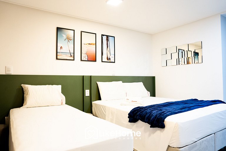 Flat em Tambaú praia c/ varanda e rede - LikeHome