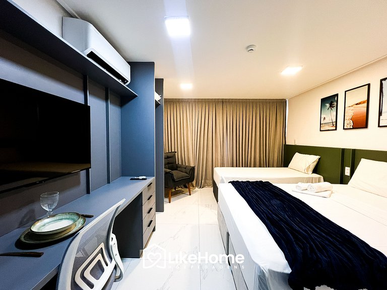 Flat em Tambaú praia c/ varanda e rede - LikeHome