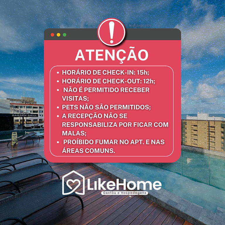 Apt. em João Pessoa Cabo branco praia - LikeHome