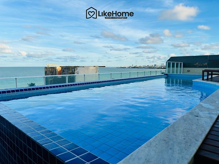 Flat na praia de intermares c/ piscina - LikeHome