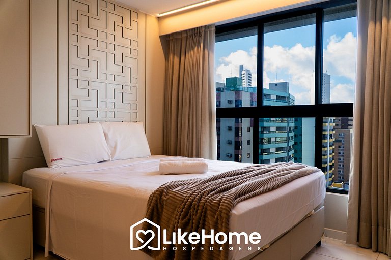 Lindo flat planejado em Tambáu p/ 3 - LikeHome
