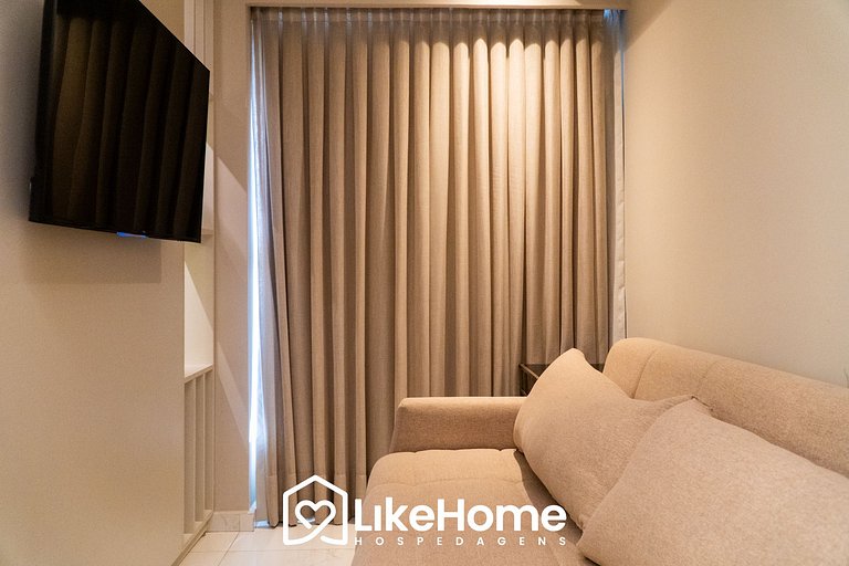 Lindo flat planejado em Tambáu p/ 3 - LikeHome