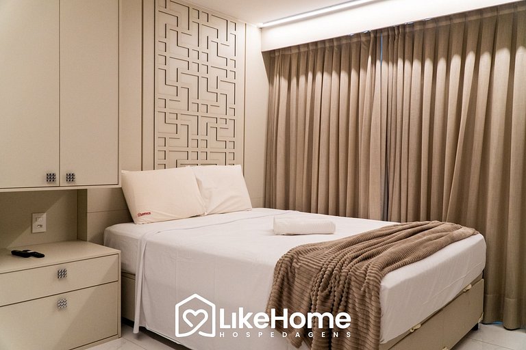 Lindo flat planejado em Tambáu p/ 3 - LikeHome