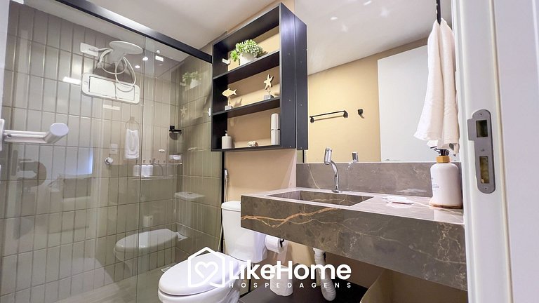 Flat no Bessa c/ varanda vista mar - LikeHome
