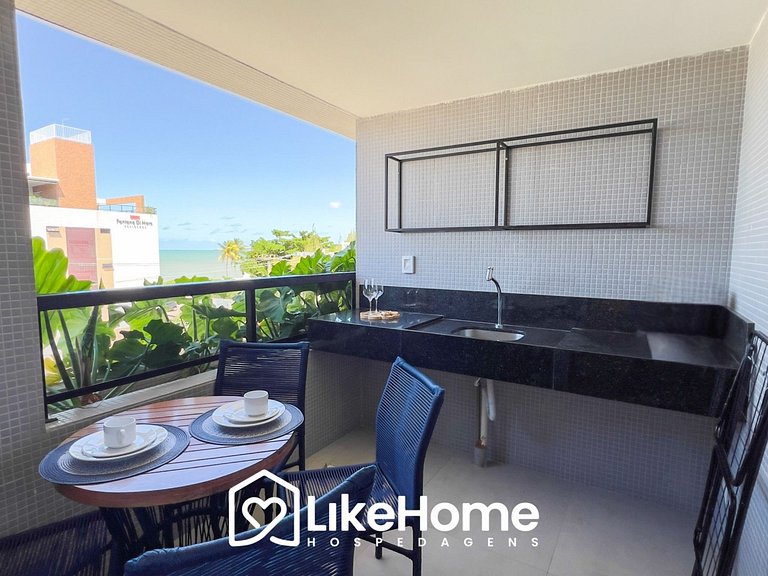 Flat no Bessa c/ varanda vista mar - LikeHome