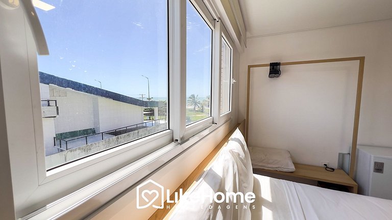 Belo Flat Beira-Mar no Bessa c/Ar-condicionado