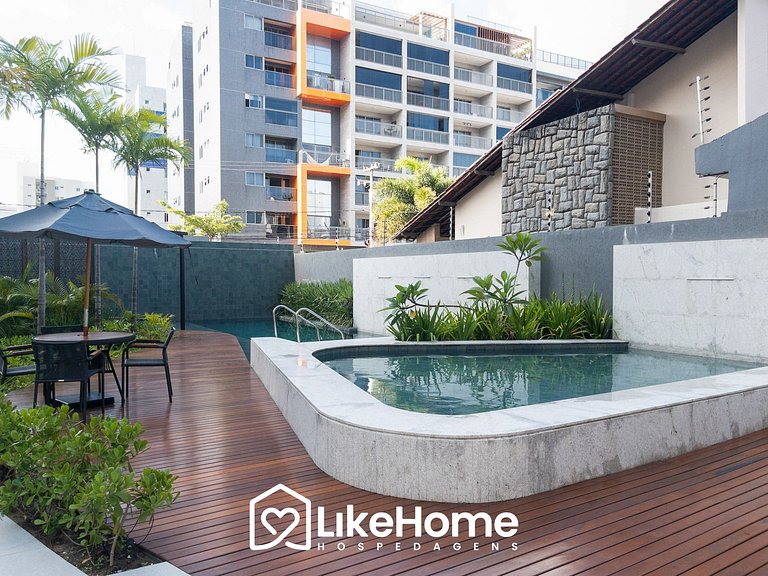 Flat with Pool View Balcony in Bessa - LikeHome