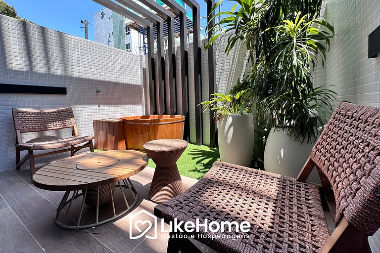Flat área externa privativa Cabo Branco - LikeHome