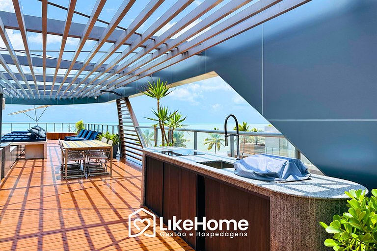 Beachfront Flat with Ocean View in Bessa - LH