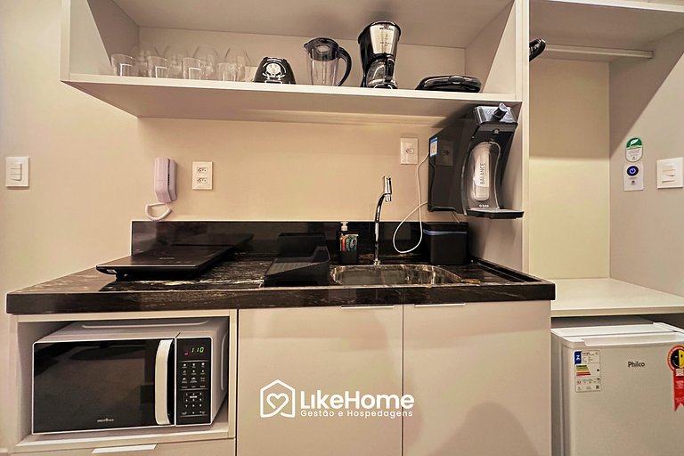 Flat com varanda Hit - LikeHome Hospedagens