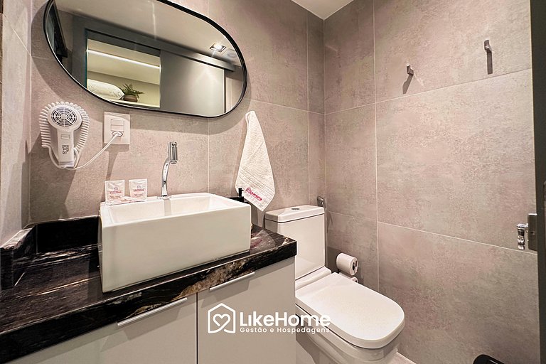 Flat com varanda Hit - LikeHome Hospedagens