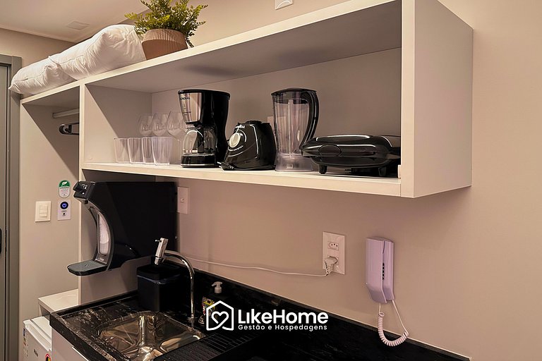 Flat c/ varanda Hit - LikeHome Hospedagens