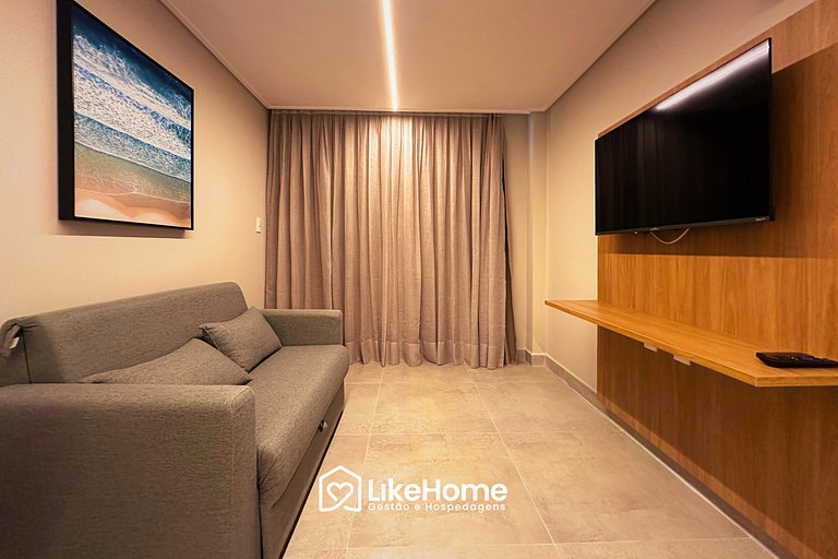 Flat à 50m da praia com área externa - LikeHome