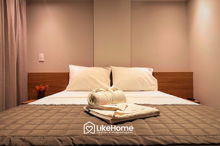Flat à 50m da praia com área externa - LikeHome