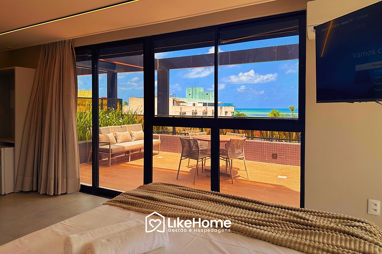 Flat c/ vista mar Cabo Branco e orla JP - LikeHome