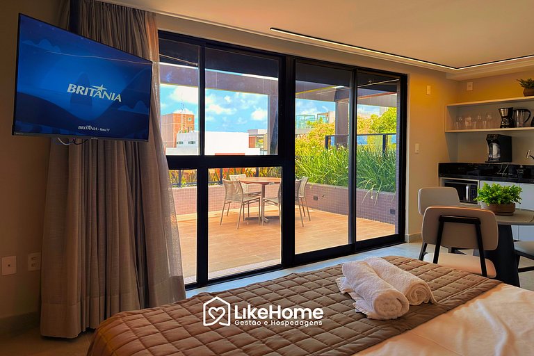 Flat c/ varanda no Hit - LikeHome Hospedagens