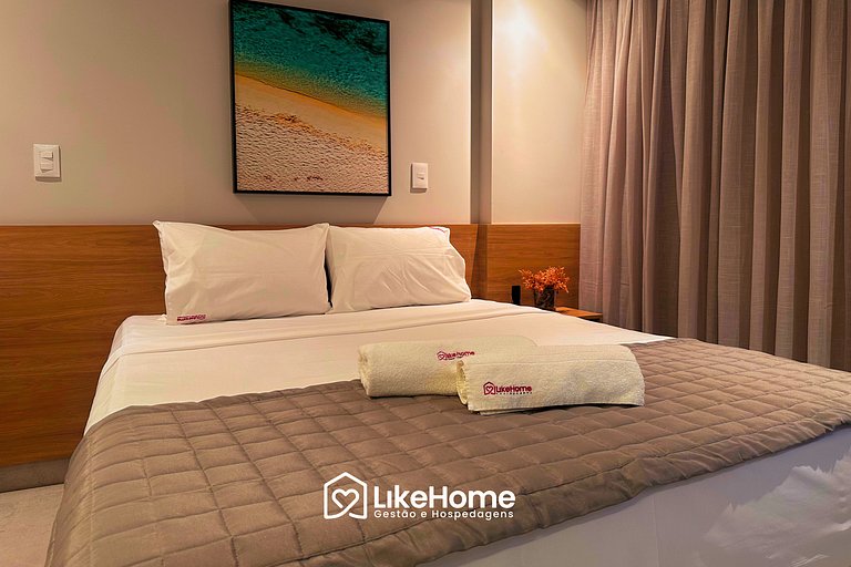 Flat c/ varanda no Hit - LikeHome Hospedagens