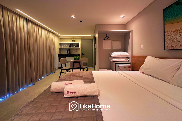 Flat c/ varanda no Hit - LikeHome Hospedagens