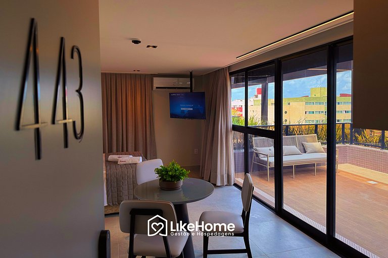 Flat c/ varanda no Hit - LikeHome Hospedagens