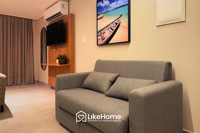 Flat c/ belo terraço no Hit - LikeHome Hospedagens