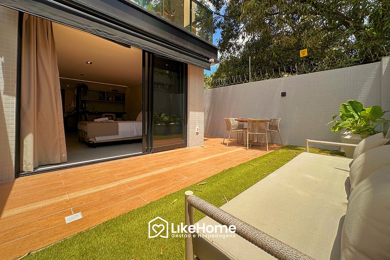 Flat c/ belo terraço no Hit - LikeHome Hospedagens