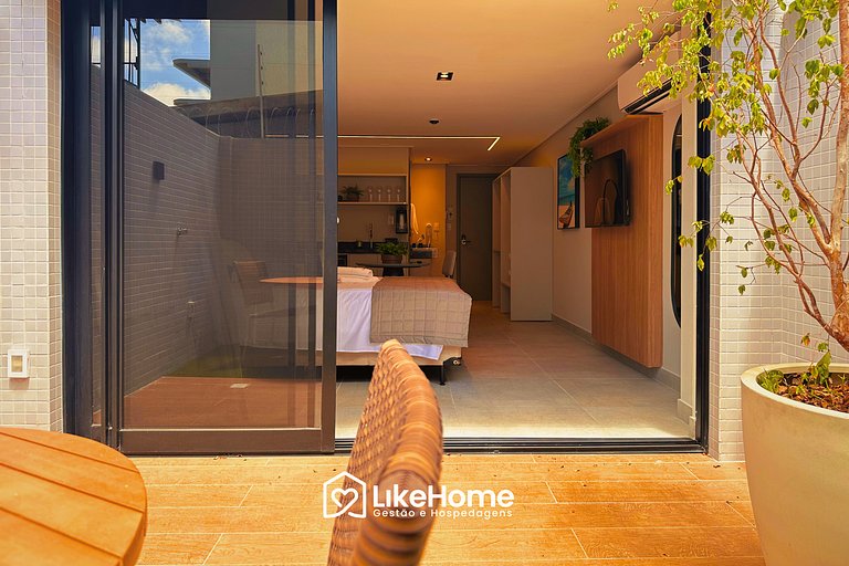 Flat área externa privativa praia - LikeHome