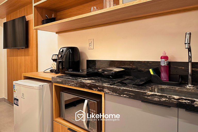 Flat c/ vista jardim HIT - LikeHome Hospedagens