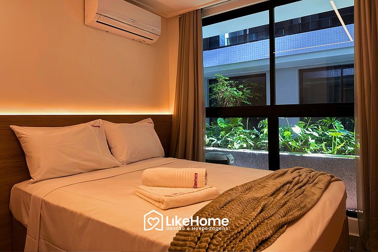 Flat c/ vista jardim HIT - LikeHome Hospedagens