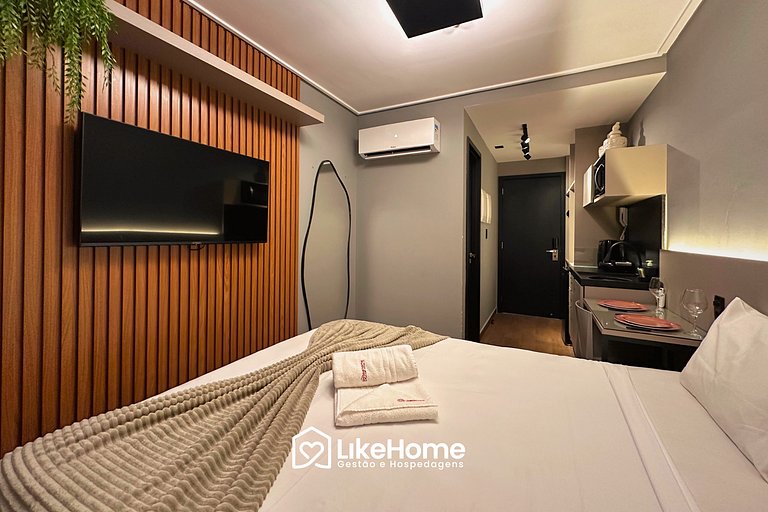 Incrível flat c/ vista cidade em Tambaú - LikeHome