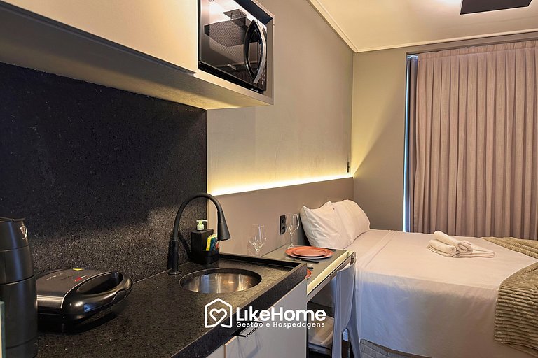 Incrível flat c/ vista cidade em Tambaú - LikeHome