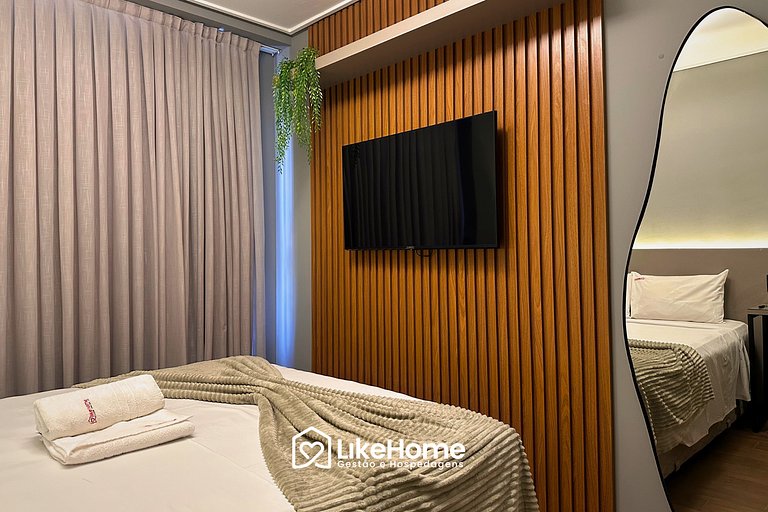 Incrível flat c/ vista cidade em Tambaú - LikeHome