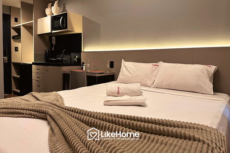 Incrível flat c/ vista cidade em Tambaú - LikeHome