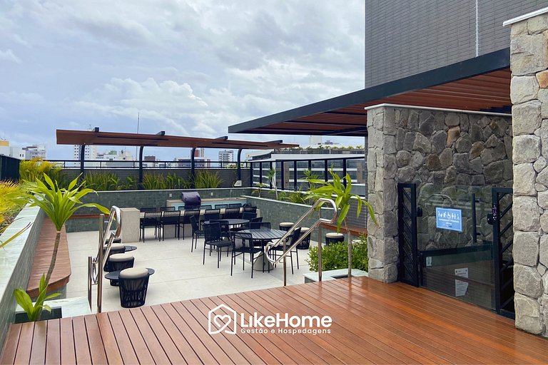Belo flat beira-mar Bessa c/ varanda - LikeHome