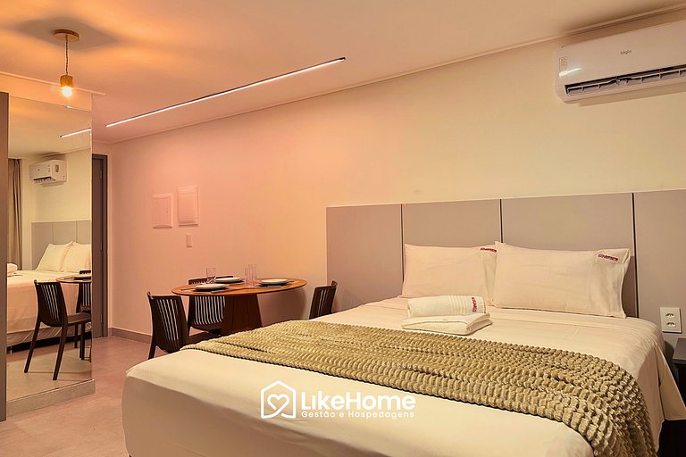 Flat c/ varanda vista cidade na orla JP - LikeHome