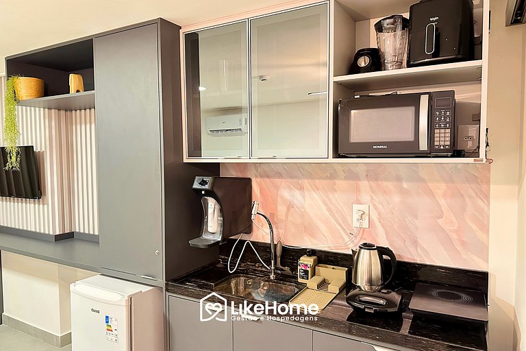 Flat c/ varanda vista cidade na orla JP - LikeHome
