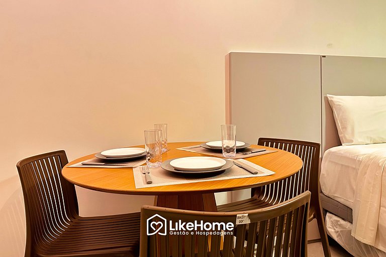Flat c/ varanda vista cidade na orla JP - LikeHome