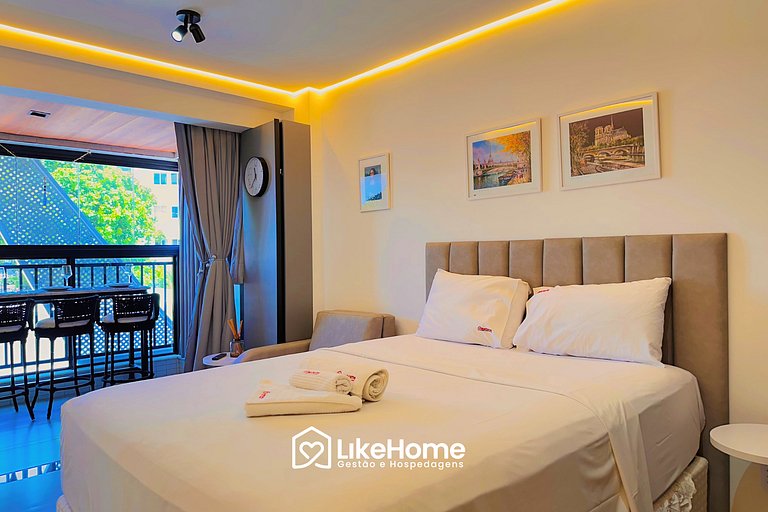 Belo flat beira-mar Bessa c/ varanda - LikeHome