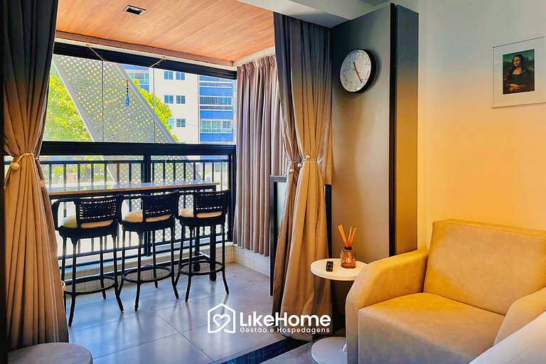Belo flat beira-mar Bessa c/ varanda - LikeHome