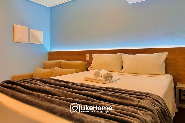 Belo e Encantador Flat 50 m da praia - LikeHome