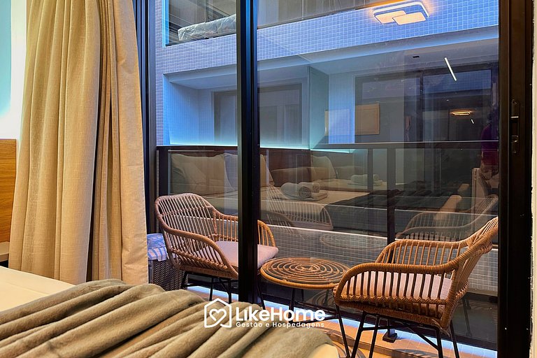 Belo e Encantador Flat 50 m da praia - LikeHome