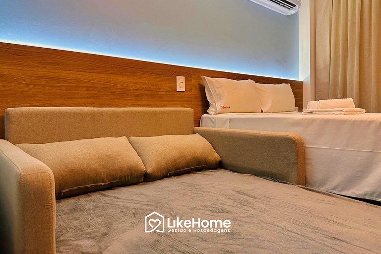 Belo e Encantador Flat 50 m da praia - LikeHome