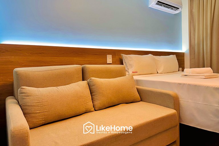 Belo e Encantador Flat 50 m da praia - LikeHome