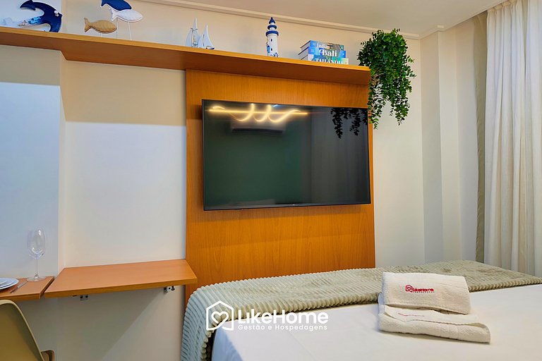 Flat praia no térreo com vista jardim - LikeHome