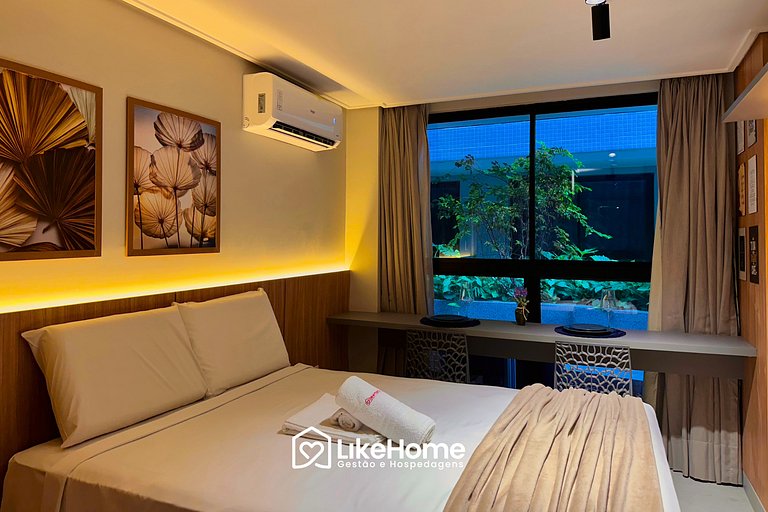 Flat térreo vista jardim em Cabo Branco - LikeHome