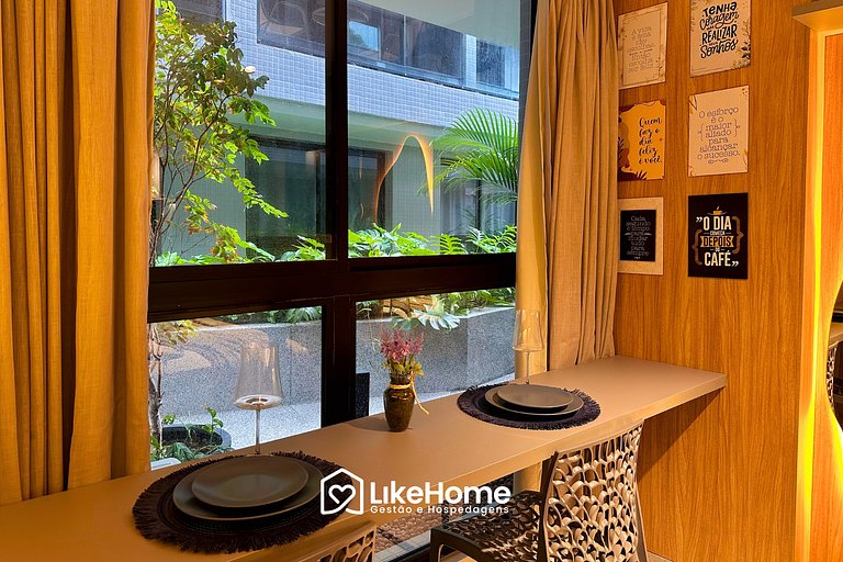 Flat térreo vista jardim em Cabo Branco - LikeHome
